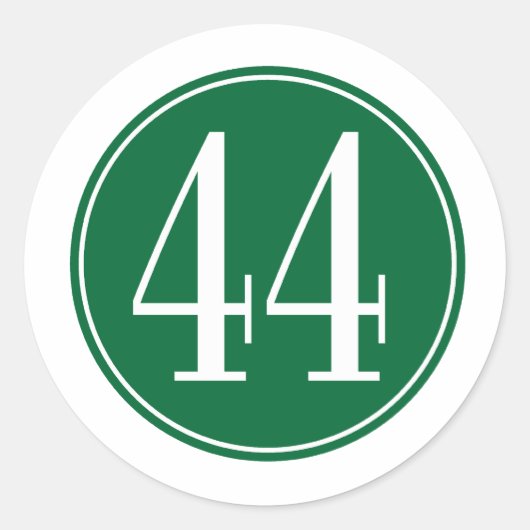 #44 Groene cirkel Ronde Sticker (Voorkant)