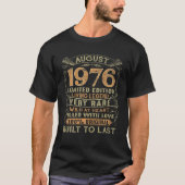 44 jaar oud augustus 1976 44e verjaardag Gif T-shirt (Voorkant)