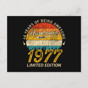 44 jaar oud dag 1977 Geweldige sinds 44 september Briefkaart