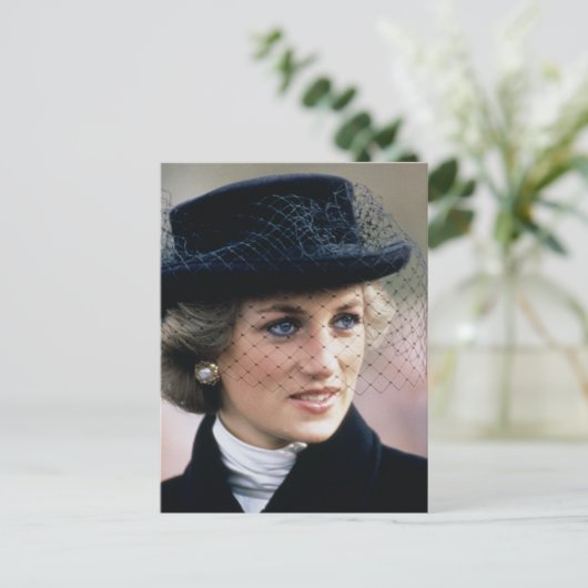 44 Princess Diana France 1988 Briefkaart (Staand voorkant)