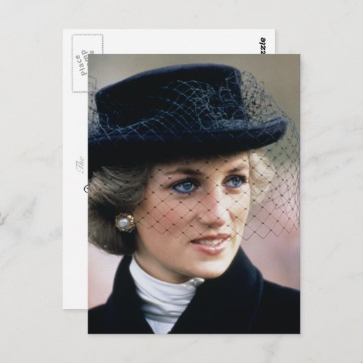 44 Princess Diana France 1988 Briefkaart (Voorkant / Achterkant)