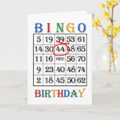 44e anniversaire Carte de Bingo (Fleur jaune)