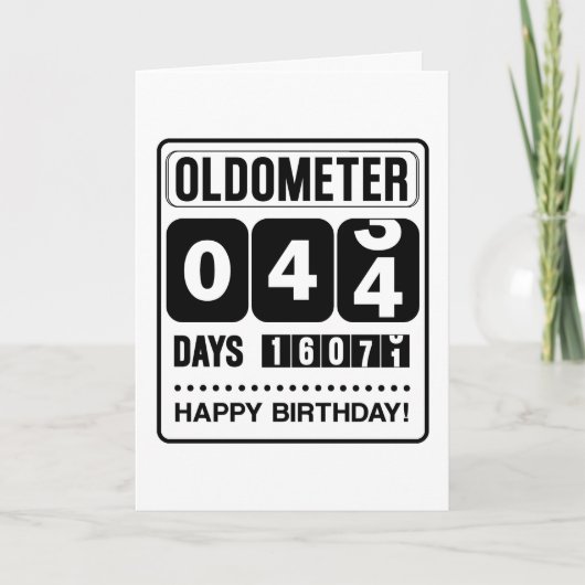 44e Birthday Oldometer Kaart (Voorkant)