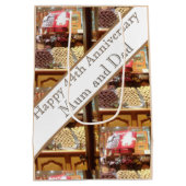 44e bruiloft Jubileum bewerkbaar Medium Cadeauzakje (Achterkant)