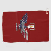 44e medische brigade "Dragon Medics" Eagle Golfhanddoek (Horizontaal)