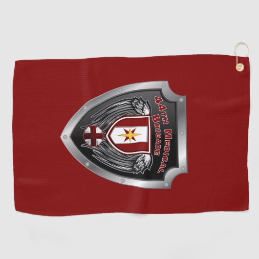 44e Medische Brigade "Dragon Medics" Schild Golfhanddoek (Horizontaal)