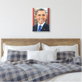 44e President van de verenigde staten Barack Obama Canvas Afdruk (Insitu (Slaapkamer))
