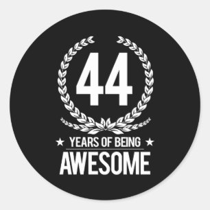 44e verjaardag (44 jaar Geweldige) Ronde Sticker
