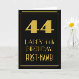 44e verjaardag - Art Deco Geïnspireerde look "44"  Kaart