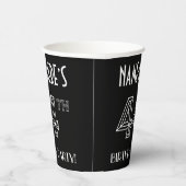 44e verjaardag: Art Deco Style + aangepaste naam Papieren Bekers (Rechts)
