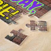 44e verjaardag ~ Fun, geïnspireerd door Urban Graf Legpuzzel (Zijkant)