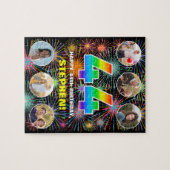 44e verjaardag: Fun Rainbow #, aangepaste naam + f Legpuzzel (Horizontaal)