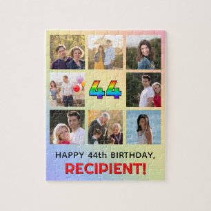 44e verjaardag: Fun Rainbow #, aangepaste naam & f Legpuzzel
