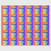 44e verjaardag: kleurrijk, vun regenboogpatroon # cadeaupapier (Vlak)