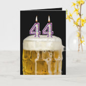 44e verjaardag zwarte bier kaart (Gele Bloem)