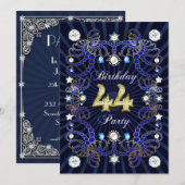 44e verjaardagsfeest met massa's juwelen kaart (Voorkant / Achterkant)