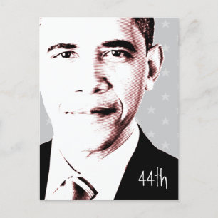 44ème - Obama avec étoiles - Carte postale
