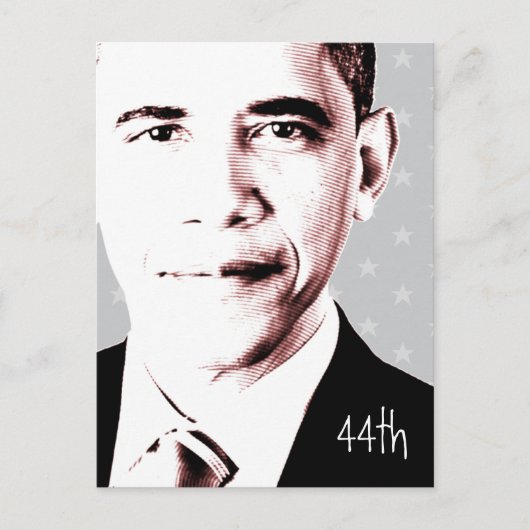 44ème - Obama avec étoiles - Carte postale (Devant)