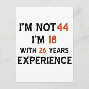 44ste verjaardag design briefkaart
