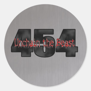 454 Big Block Beast chevy Ronde Sticker