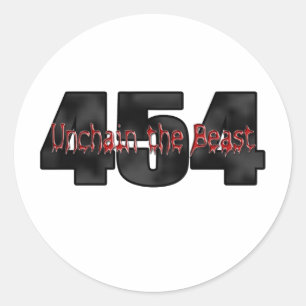 454 Big Block Beast Ronde Sticker