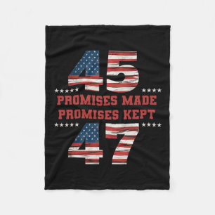 45 47 Beloftes gedaan hielden President Trump Fleece Deken