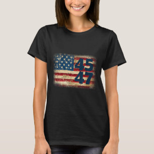 45 47 Donald Trump 2025 Amerikaanse vlag T-shirt