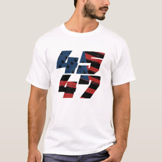 45 47 Donkere Vlag Mannen Waarde T-shirt