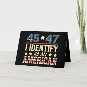 45 47 Ik identificeer me als een Amerikaanse vlag Bedankkaart