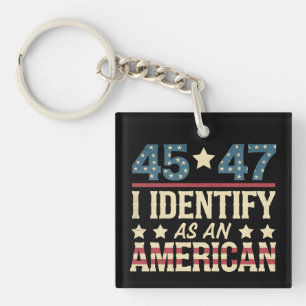 45 47 Ik Identificeer Me Als Een Amerikaanse Vlag Sleutelhanger