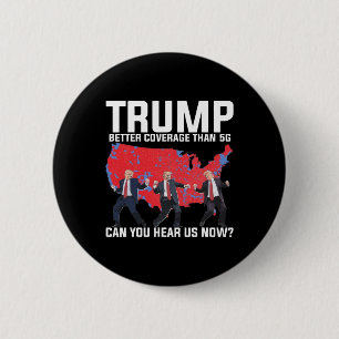 45 47 Mega Dancing Trump 5g Kaart Verkiezingsrepub Ronde Button 5,7 Cm