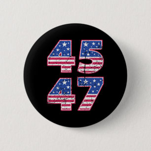 45 47 Patriottisch President Trump twee keer in zi Ronde Button 5,7 Cm