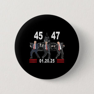 45 47 President Victory Dance Inauguratiedag 202 Ronde Button 5,7 Cm