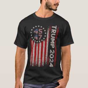 45 47 Trump 2024 Amerikaanse vlag T-shirt