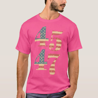45 47 Trump 2024 Vlagsteun Trump 45 47 T-shirt