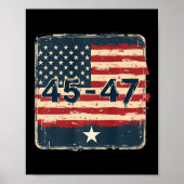 45 47 Trump Amerikaanse vlag Poster (Voorkant)
