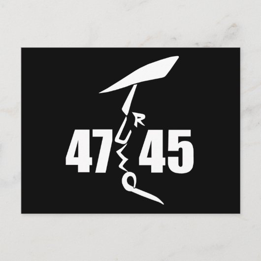 45 47 Trump Briefkaart (Voorkant)