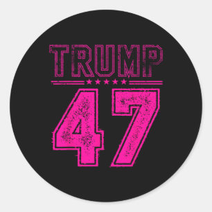 45 47 Trump Mannen Amerikaanse vlag Trump 2024 Ronde Sticker