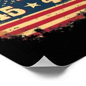 45 47 Trump President  Amerikaanse vlag Poster (Hoek)