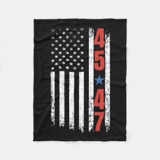 45 47 Trump President  Amerikaanse vlag Trump Fleece Deken