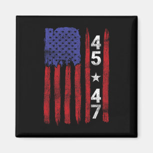 45 47 Trump Presidentsverkiezingen 2024 Patriottis Magneet