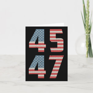 45 47 Trump  Retro USA Flag 2024 President Kaart