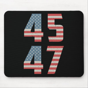 45 47 Trump Retro USA Flag 2024 President Muismat
