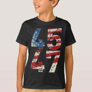 45 47 Trump steunt herverkiezing Amerikaanse vlag T-shirt