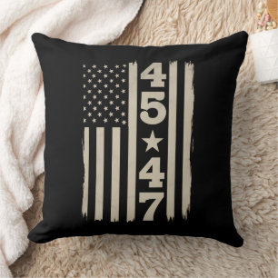 45 47 Trump Vintage USA Vlag 47e President Kussen