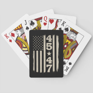 45 47 Trump Vintage USA Vlag 47e President Pokerkaarten