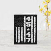 45 47 Trump  Vlag VS 2024 President Electi Kaart (Gele Bloem)