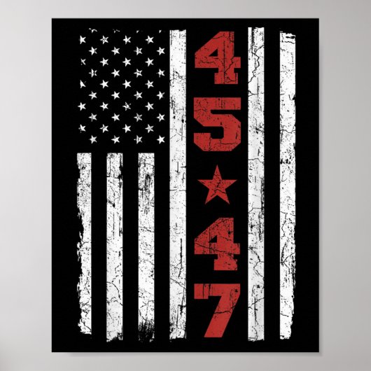 45 47 Trump Vlag VS 2025 President Electi Poster (Voorkant)