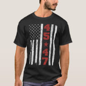 45 47 Trump Vlag VS 2025 President Electi T-shirt (Voorkant)