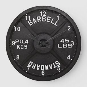 45 Barbell Clock Grote Klok